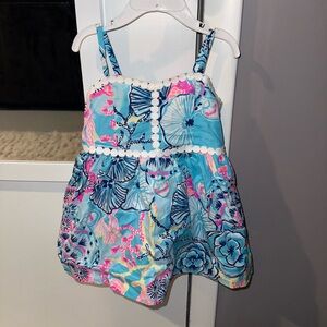 Lilly Pulitzer Multicolor Dress with White Trim